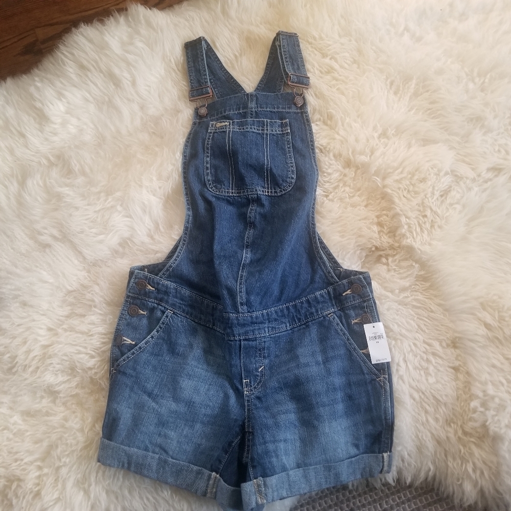 Maternity denim overalls